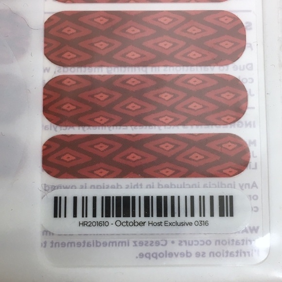 JAMBERRY Nail Wraps October Host 2016 Gift Promo Brushed Diamonds Southwestern - Picture 3 of 4